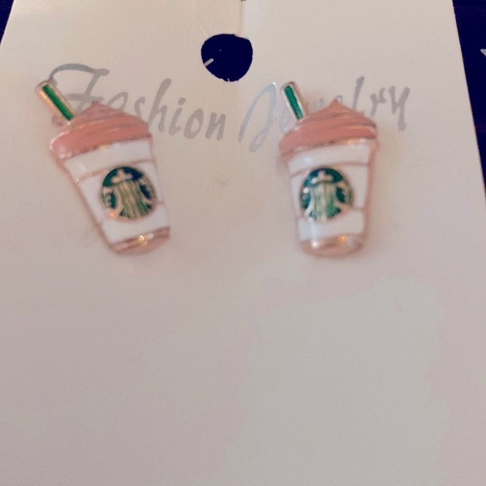 Coffee post earrings